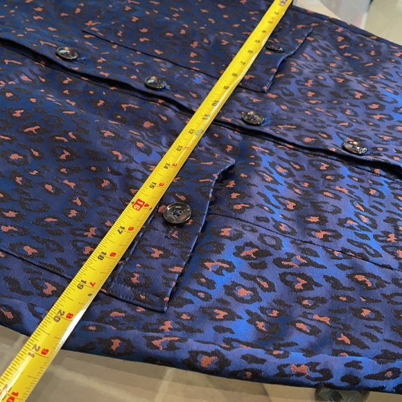 Blue Leopard Print Mini Skirt - Picture 11 of 14